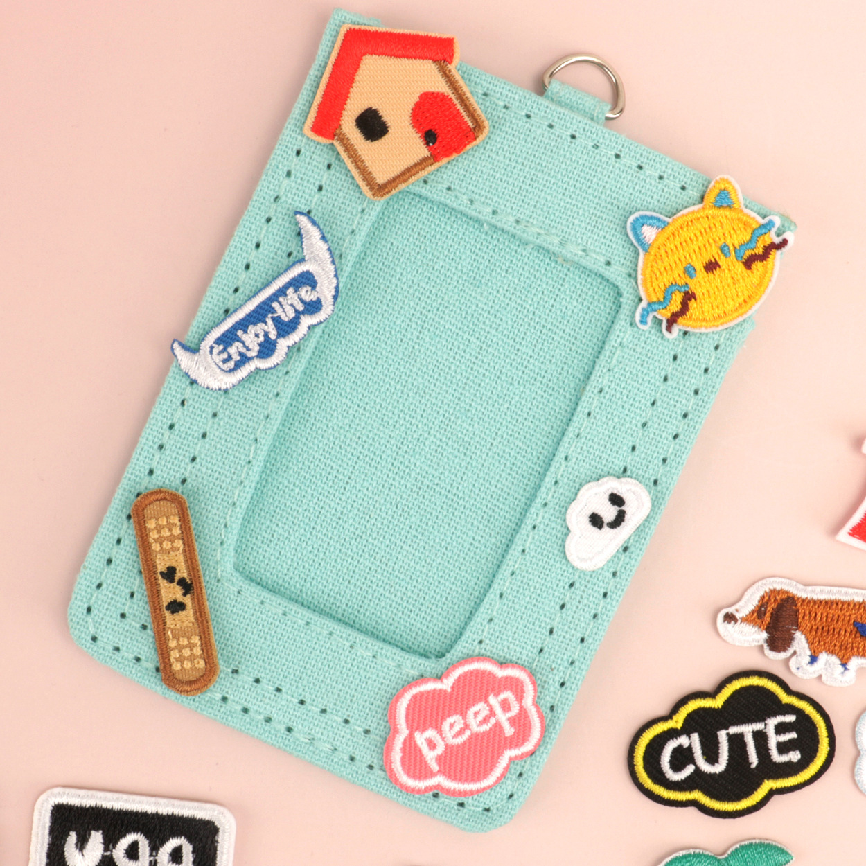 Cartoon Hot Melt Adhesive Embroider English Heart Embroider Cloth Stickers Shoes and Hats DIY Decorative Cartoon Animation Decals