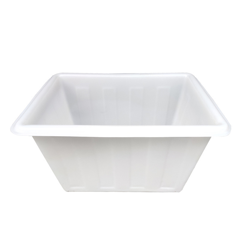 Foshan Thickeneded Plastic Turnover Box White Material Warehousing Freight Logistics Plastic Box Square Box Breeding Box Water Storage Tank
