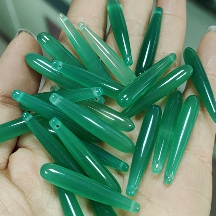 Natural Agate Long Water Drop Antique Style Earring Accessories Horizontal Hole Water Drop Agate Raw Stone DIY Jewelry Hot-Selling Red Agate