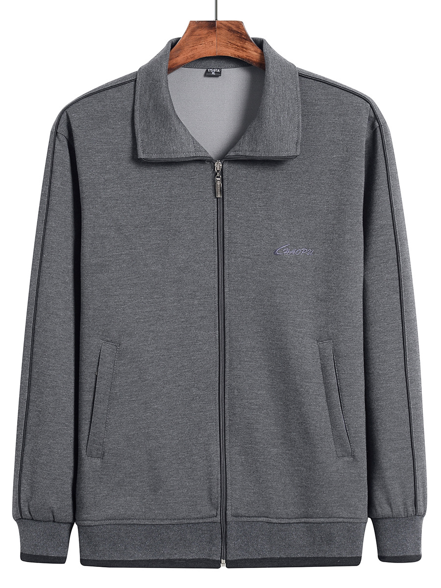 Dad's Sports Jacket, Spring and Autumn Style, Middle-Aged and Elderly Men's Sportswear Top, Autumn Clothing, Middle-Aged Men's Sweatshirt, Casual Wear