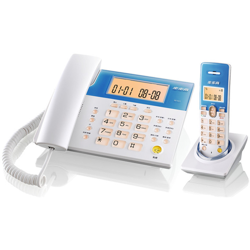 Step by step W101 cordless telephone landline machine Home Office fixed telephone one drag one two three four