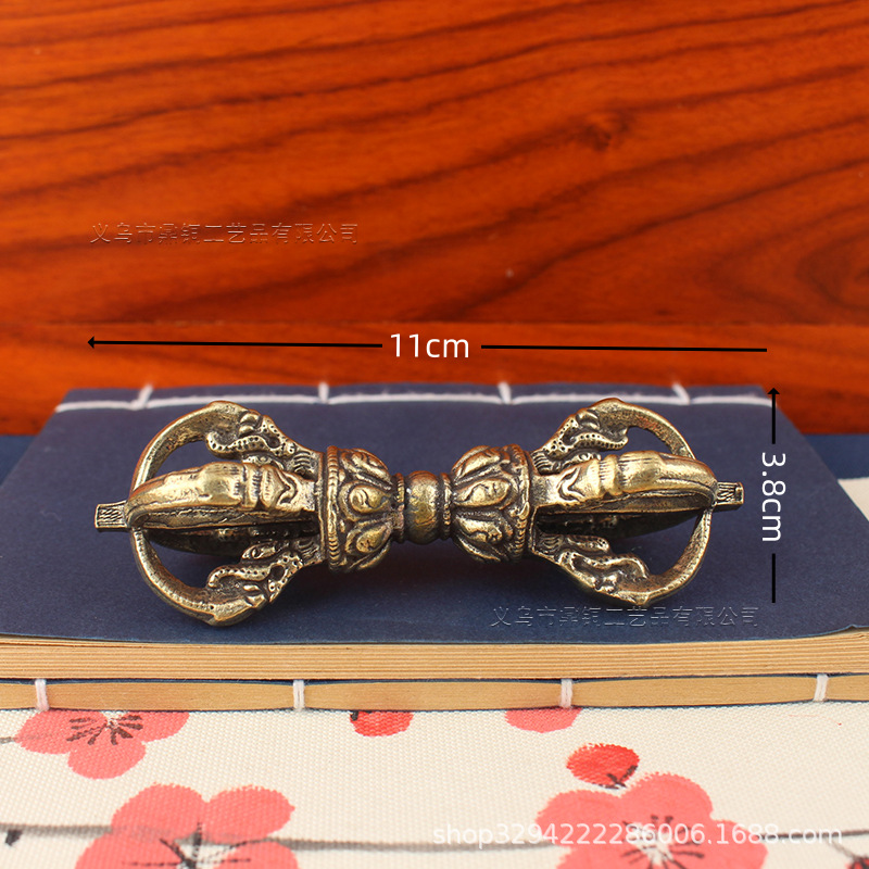 Xizang Secret Teach Instrument Handmade Brass Five-strand King Kong Magic Pestle Ornaments Old Crafts Nepal Instrument