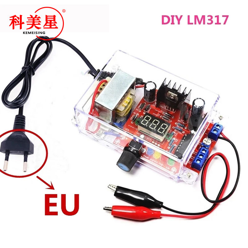 LM317 Adjustable Voltage Regulator Power Supply Board Kit Power Supply Training Kit Electronic DIY Making Parts