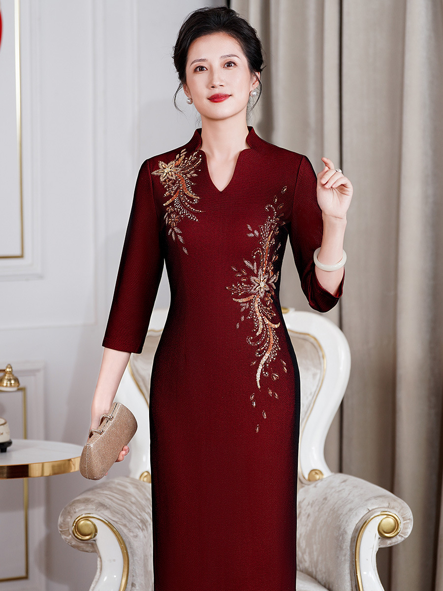 2025 Xi mother suit high-end mother dress wedding dress young new Xi mother-in-law wedding dress generation