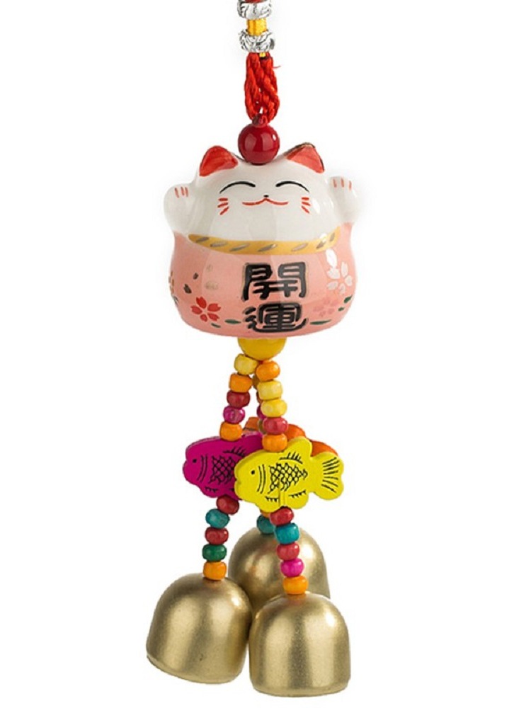Luckcat Ceramic Small Wind Bell Hanging Ornaments Door Bell Entry Door Bell Pendant Hanging Door Store Opening Reminder Bell