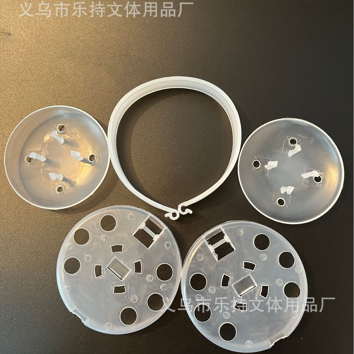 Folding Earmuff Rack White Skeleton Warm Earmuff Rack Plastic Hoop Rack Accessories Earmuff Rack Foldableing Bowl Three-Piece Set