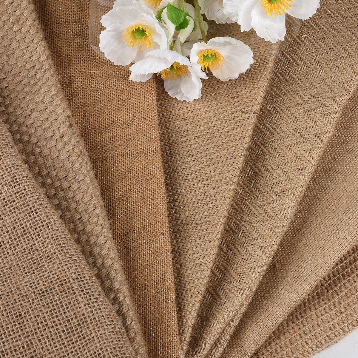 Source factory direct jute cloth bags handbag fabric photography background cloth retro jute tablecloth