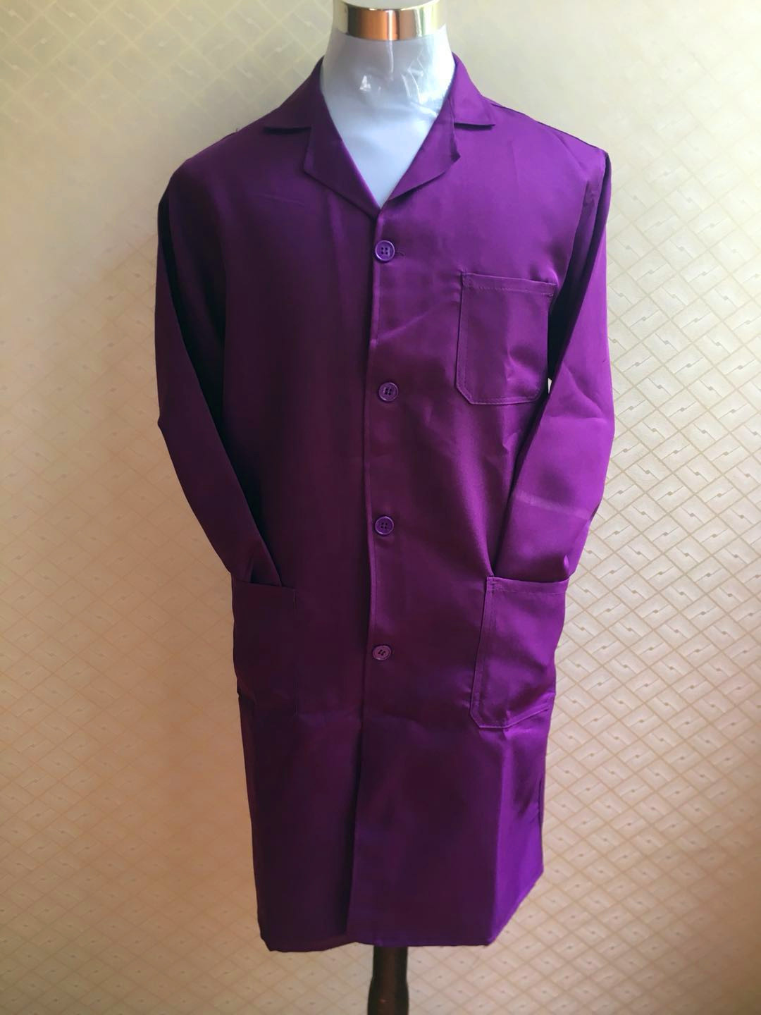 Men's and Women's Long Blue Coat Work Clothes Long-sleeved Handling Work Dust-proof Labor Protection Clothes Work Clothes Wholesale Factory Coveralls