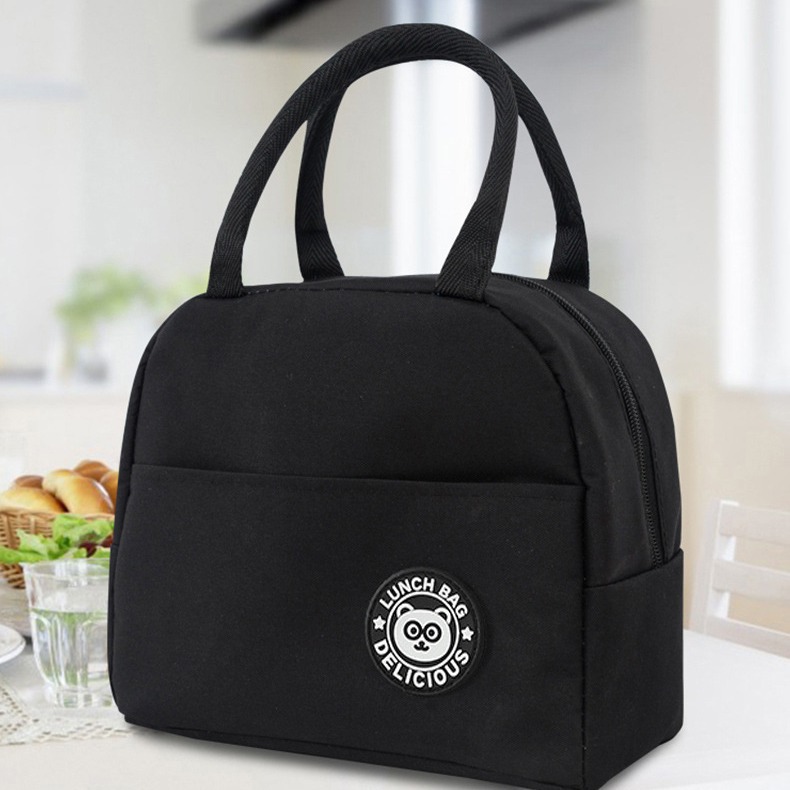 New Cationic Oxford Cloth Double Portable Thickened Aluminum Foil Lunch Box Bag Lunch Bag Heat Preservation Bag with Rice Lunch Bag