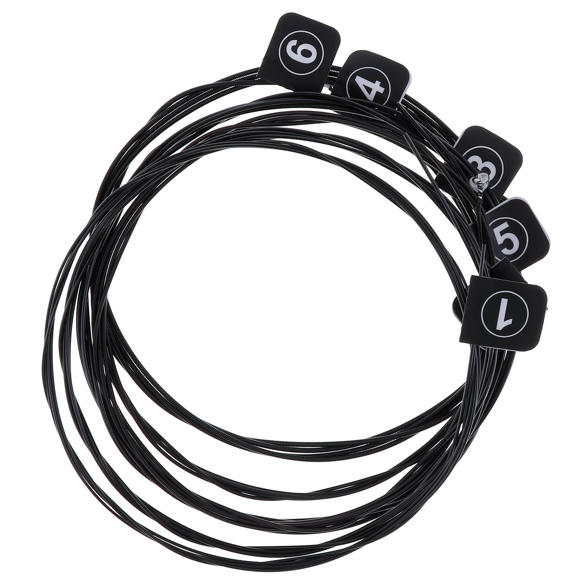 Factory Direct Sales 6Pcs/Set 028-045 Black Nylon Classic Guitar Strings, Big Tone and Hard Tension Strings