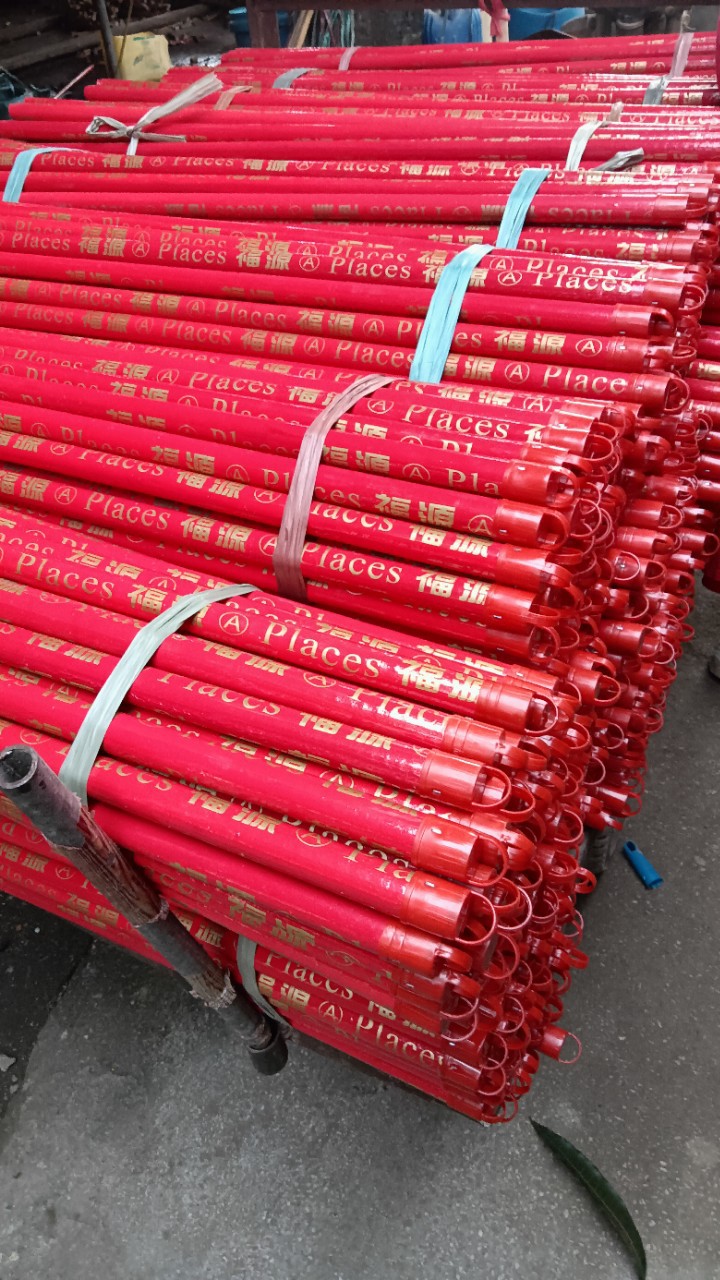 2.5cm 120cm Long Wood Grain Fuyuan Red Hook Mop Handle, Domestically Specialized Extended Wooden Type