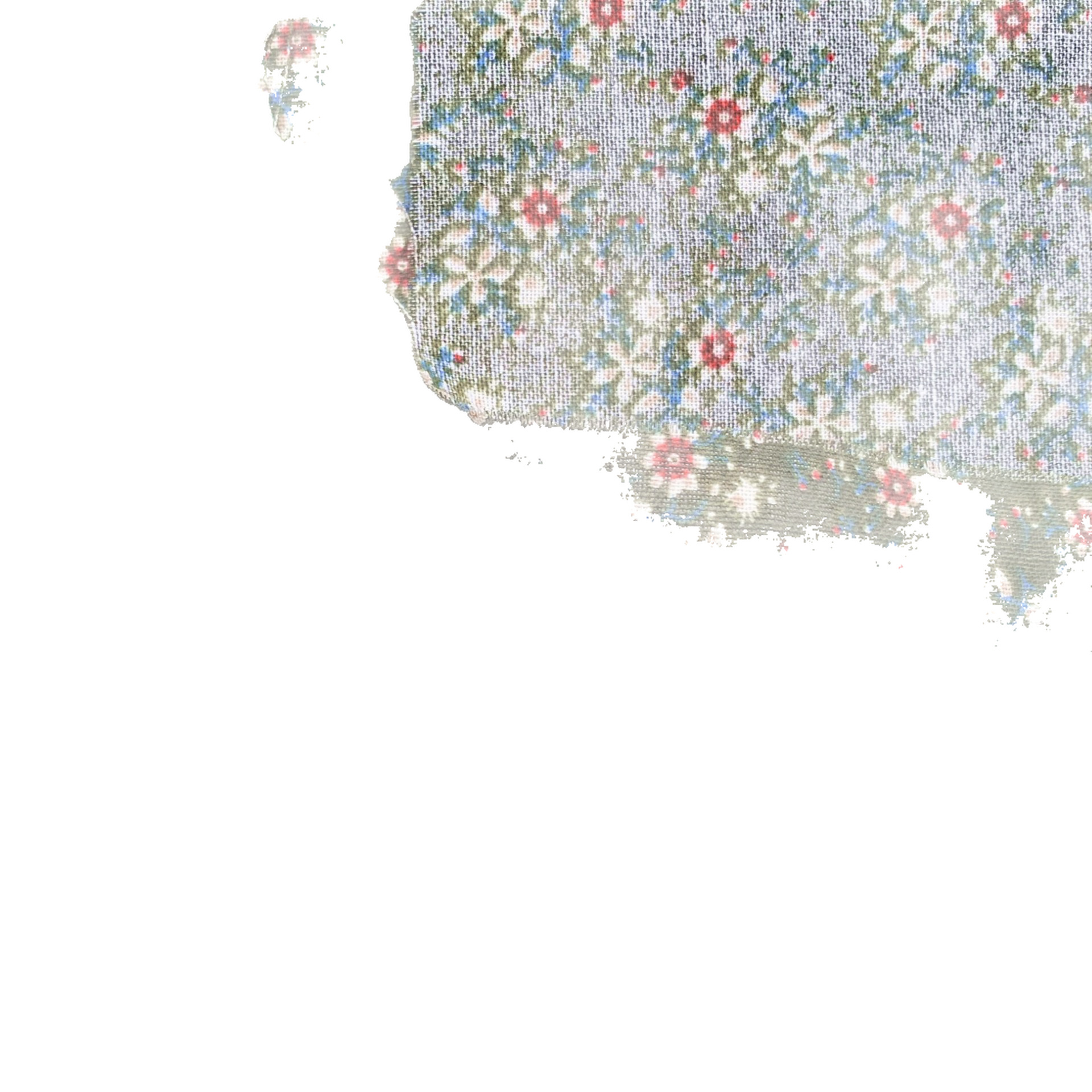 Tricolor floret cotton linen printed fabric robe skirt casual clothing fabric fabric fabric background DIY