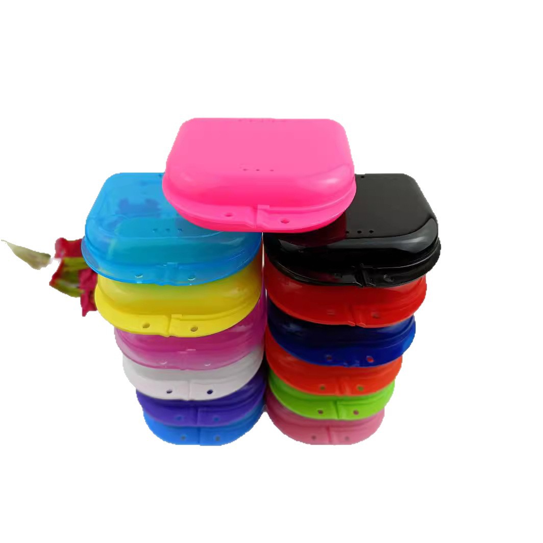 Oral Dental Products Small Dental Box with Holes Denture Box Denture Box Holder Special Small Dental Box Brace Box 20g