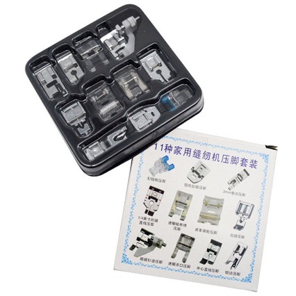 Source Manufacturer Household Sewing Machine Presser Foot Multi-Functional Sewing Accessories 11 Kinds of Presser Foot Set