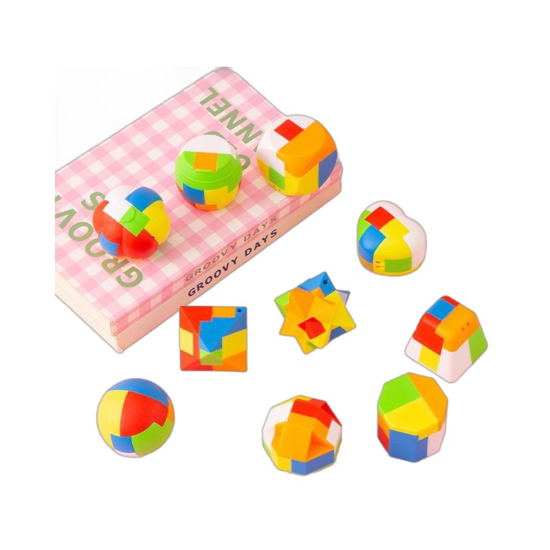Luban lock wholesale children's Kong Ming lock full set of educational mental intelligence development toys for IQ concentration training