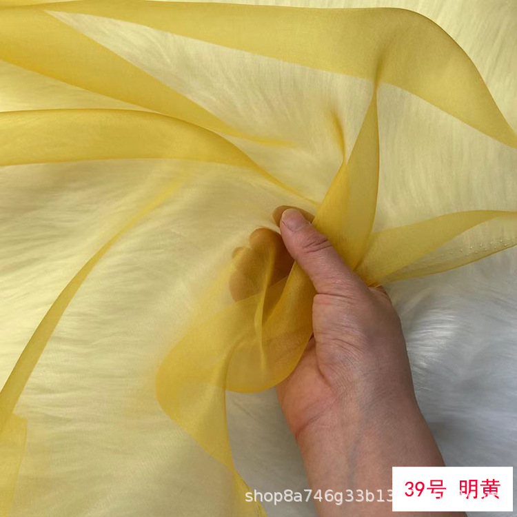 Thin and Transparent Silk Organza Fabric, Silk Fabric, 140 Wide Mulberry Silk Organza, Crisp and Hard Gauze Fabric