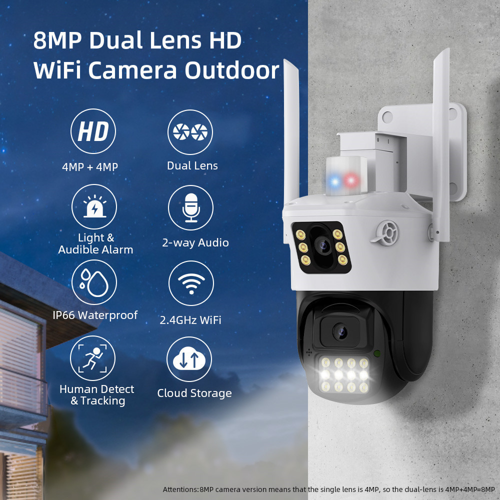 Wholesale Dual-Lens Gun-Ball Integrated Wireless Surveillance Camera with 360-Degree No Blind Spots and Dual-Channel Intelligent Monitoring