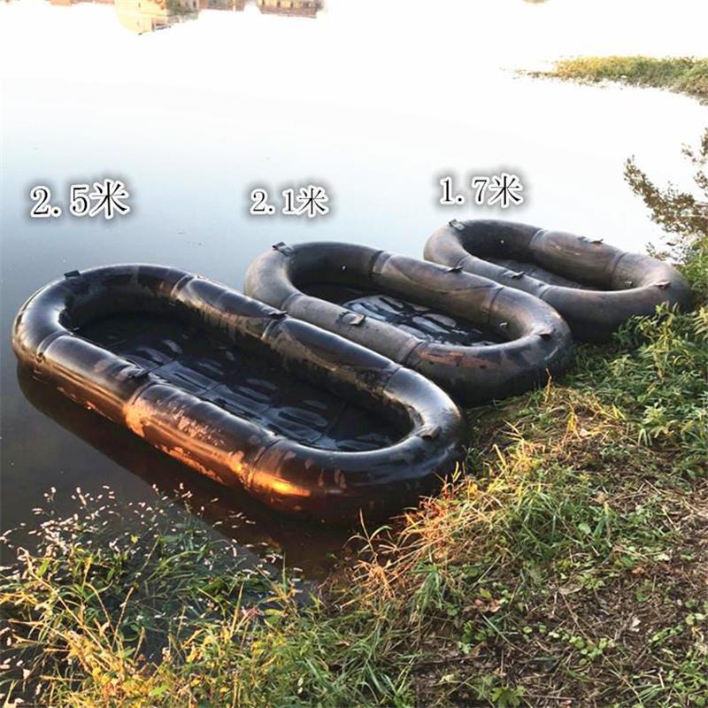 New Inflatable Tire Rubber Thickeneded Foldableing Mesh Boat Fishing Single Rafting Boat Butyl Rubber Homemade Zhaozhou