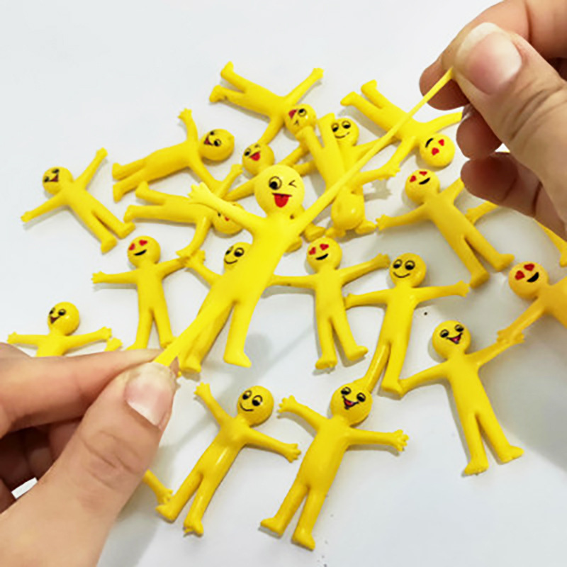 Smiley EMOJI Stretchable Minions Yellow Villains Creative tpr Stress Relief Toy Fold Soft Glue Vent Doll