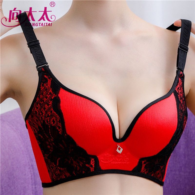 Official direction big underwear suit small chest upper support gather up accessory breast bra comfortable breathable thin sexy