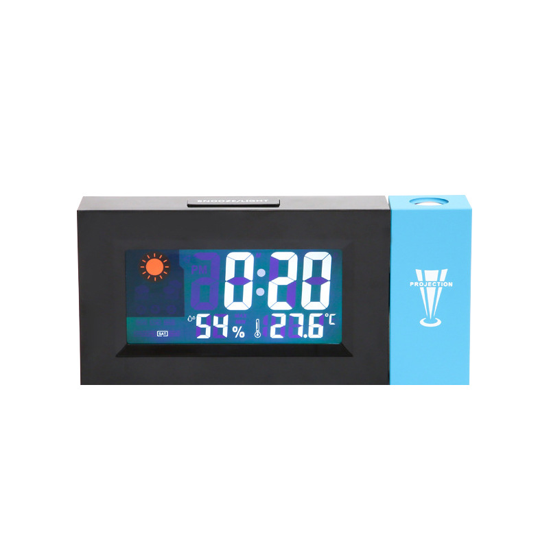 Manufacturers sell electronic color screen weather clock weather forecast projection clock 8290 color screen rotating electronic clock