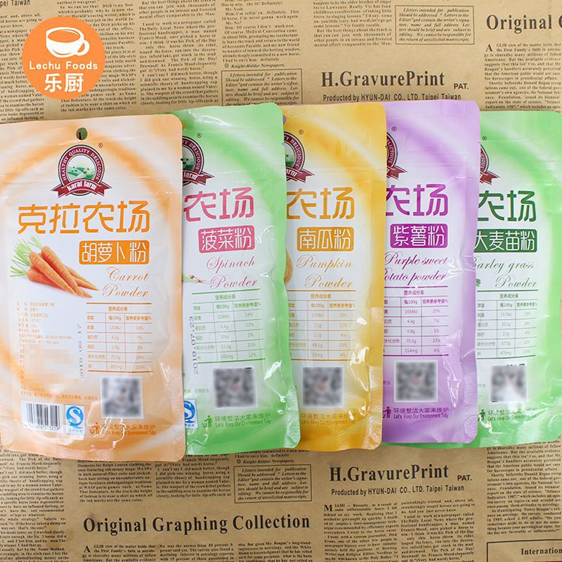 Carat Farm Baked Fruit and Vegetable Powder Barley Miao Powder Carrot Purple Potato Pumpkin Green Dough Dumplings 100g