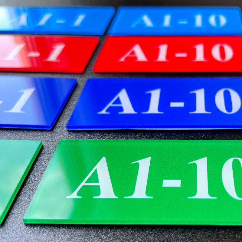 Acrylic Factory Warehouse Shelf Number English Partition Digital Label Marking Workpiece Machine Equipment Label