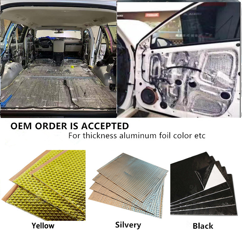 Car Soundproof Butyl Rubber Shock-Absorbing Panels Modified Noise Reduction Flame Retardant Waterproof Shock-Absorbing Damping Pad Cross-Border Foreign Trade Hot Product