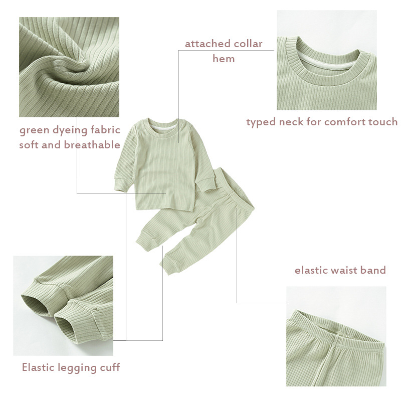 Foreign Trade Children's Knitwear Baby Bottoming Clothes Baby's Autumn Clothes and Trousers Children's Home Clothes suit Spring and Autumn Children's Home Clothes