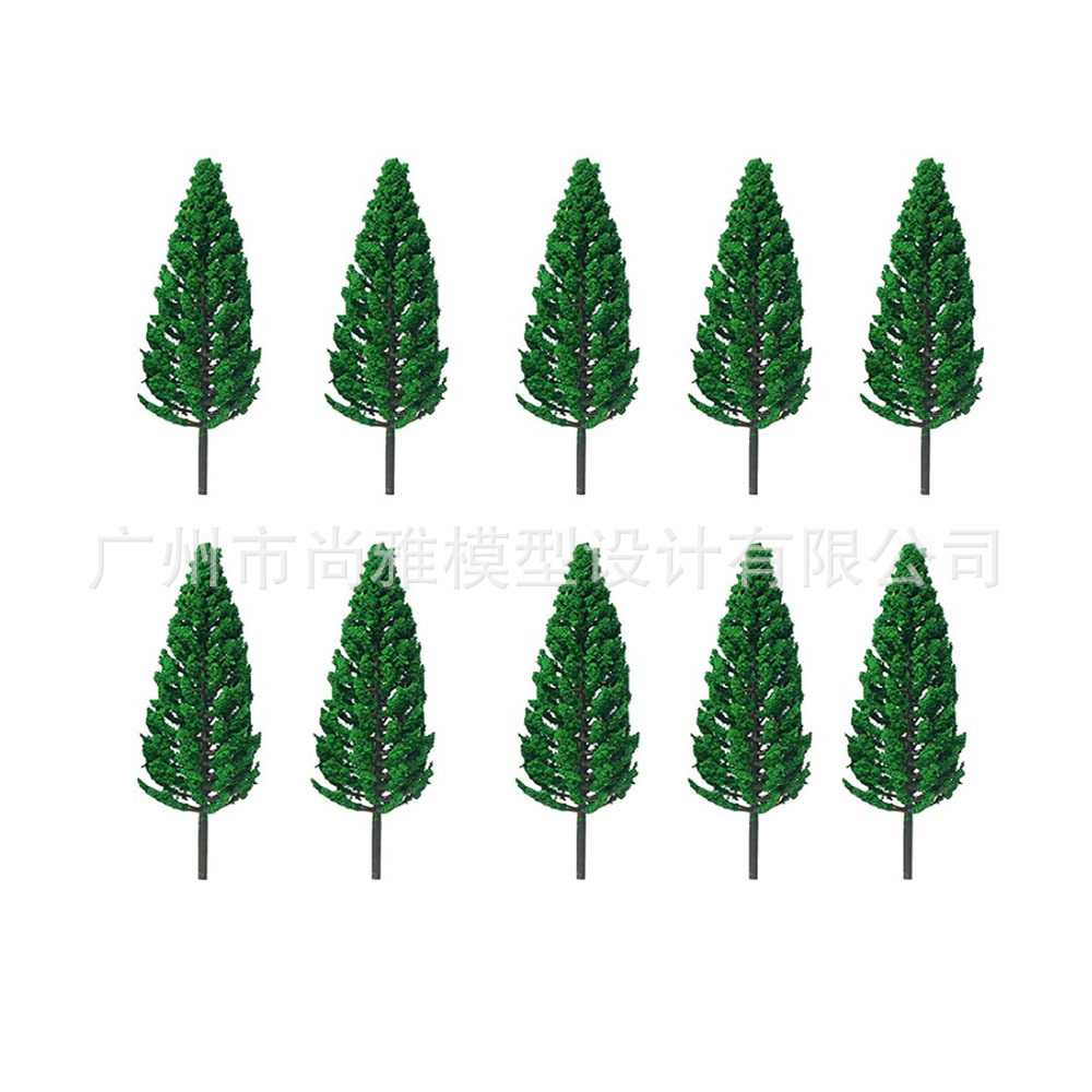 Building Model Train Sand Table Material Simulation Model Tree Mini Plastic Pine Tree Dark Green Different Height Model