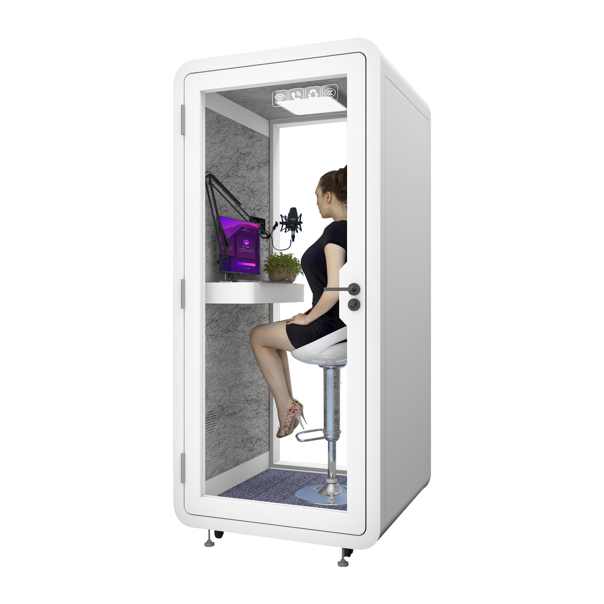 Private Mobile Sound-proof Telephone Booth Indoor Sound-proof Room Household Traffic Room Small Recording Studio Voice-over Room Live Room