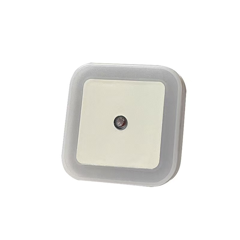 American and European Cross-Border Square Night Light Plug-In Lamp Bedroom Led Lamp Intelligent Light Control Indoor Sensor Bedside