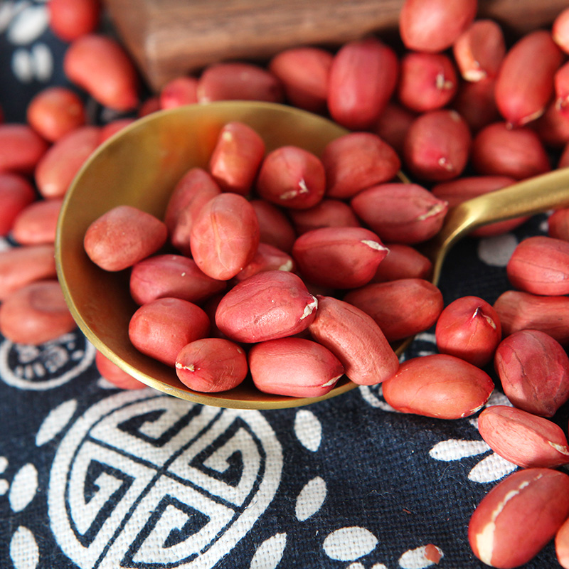 Organic Red Peanuts 350g*2 Shelled Red-Skinned Raw Peanuts Multigrain Coarse Grain Eight-Treasure Porridge Ingredients