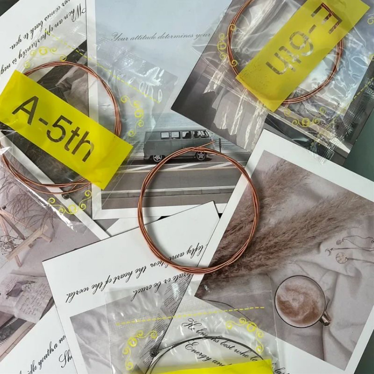 Guitar Strings 1-6 Strings Acoustic Guitar Loose Strings Stainless Steel Wire Sealed Bag Bulk Strings Folk