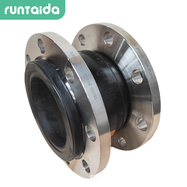 In stock water plant rubber expansion joint damping flexible rubber soft connection stainless steel large diameter rubber soft joint