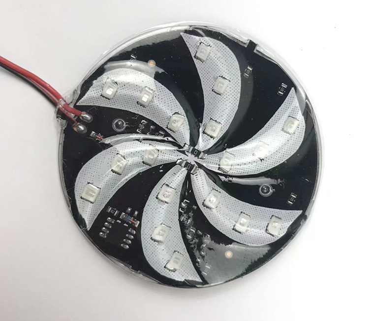 12v 24v motorcycle car modified lighting lights flashing wind leaf lights LED Hot Wheel lights windmill lights colored lights