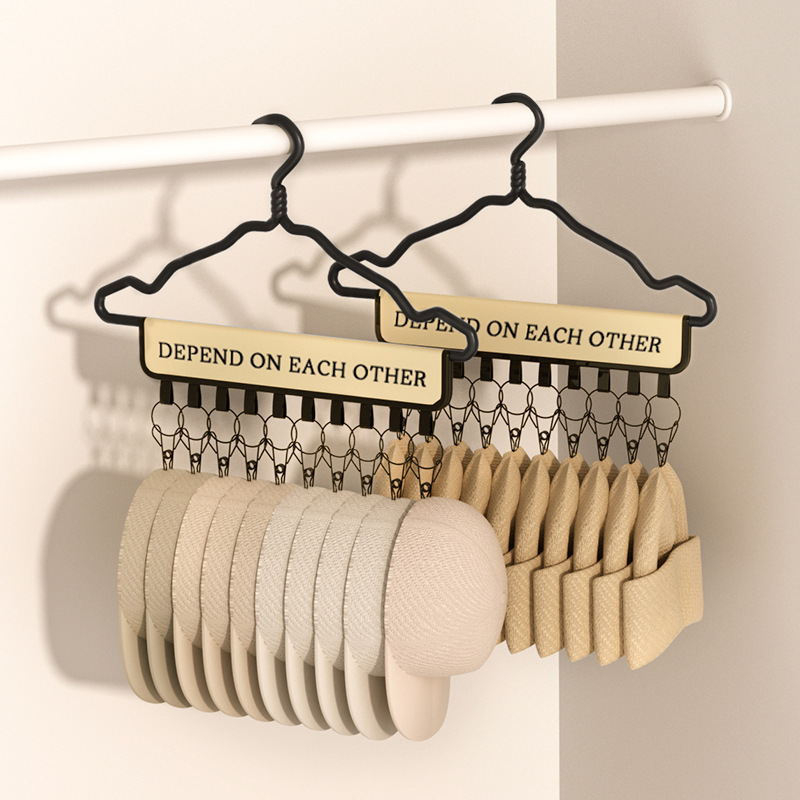 Household Clothes Hanger Hat Storage Artifact Dormitory Hat Rack Duckbill Cap Hook Household Baby Multi-Clip Clothes Hanger