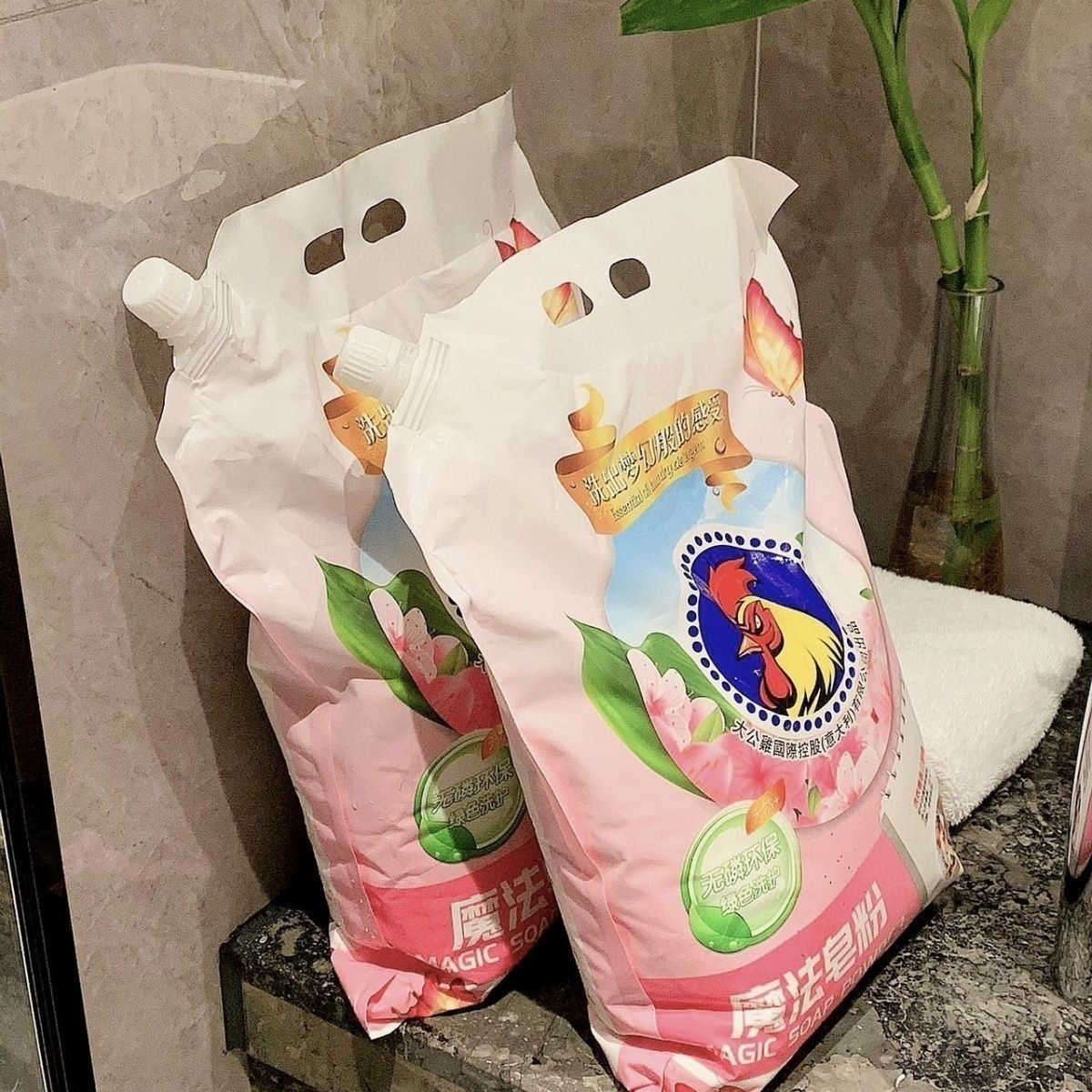 Big Rooster Magic Cold Water Instant Low Foam Soap Powder Compliant Strong Decontamination and Fragrance Lasting Family Bag Washing Powder