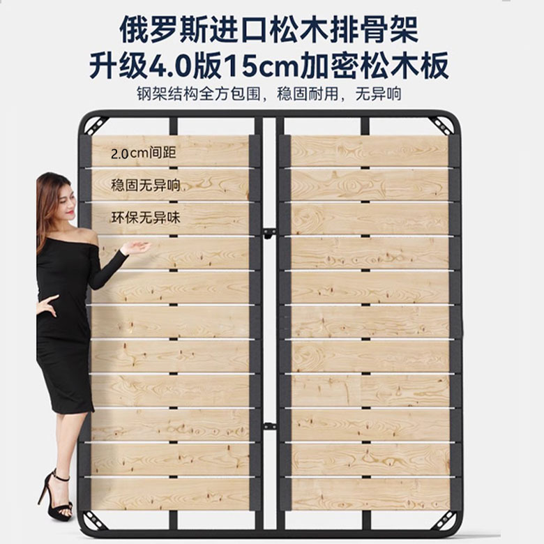 Italian Minimalist Leather Bed Modern Simple Light Luxury Double Edge-To-Edge Small Apartment Solid Wood Upholstered Master Bedroom Leather Art Wedding Bed