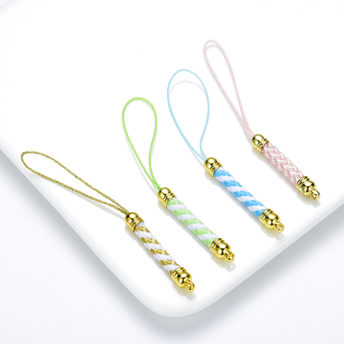 Supply Red Crown Head Braided Rope Nylon Braided Rope Artificial Silk Braided Rope Mobile Phone Rope