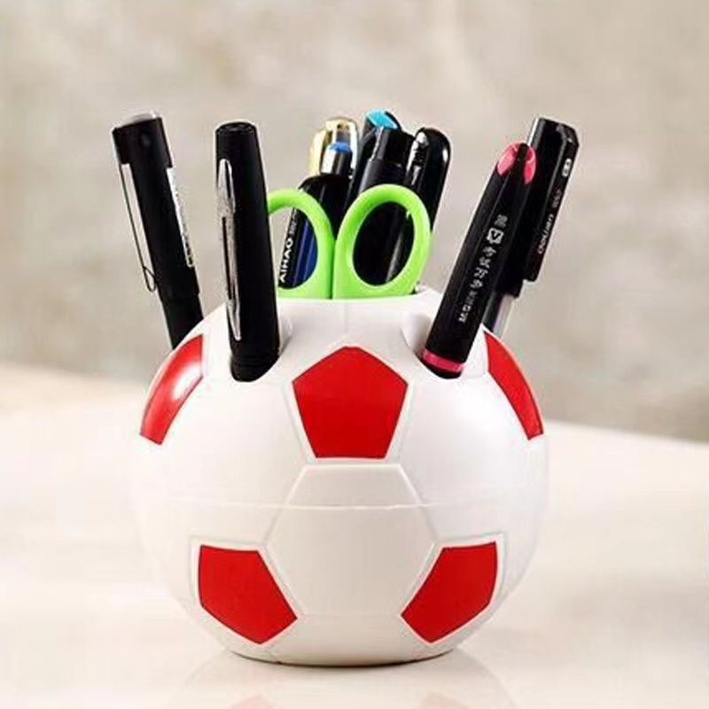 Football Pen Holder Multifunctional Student Office Plastic Pen Holder Football Pen Holder Student Pen Holder Plastic Storage Pen Holder