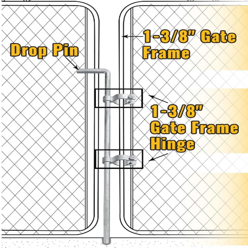 1-3/8 and 1-5/ 8inch Hook Flower Fence Door Metal Latch Chain Crutch Bolt Door Drop Rod Door Bolt Agricultural Use