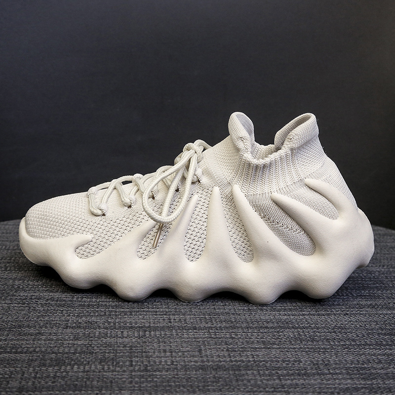 2024 New Flywoven Octopus Casual Sports Shoes Korean Style Trendy Couple Shoes Breathable Volcano Socks Men's and Women's Shoes