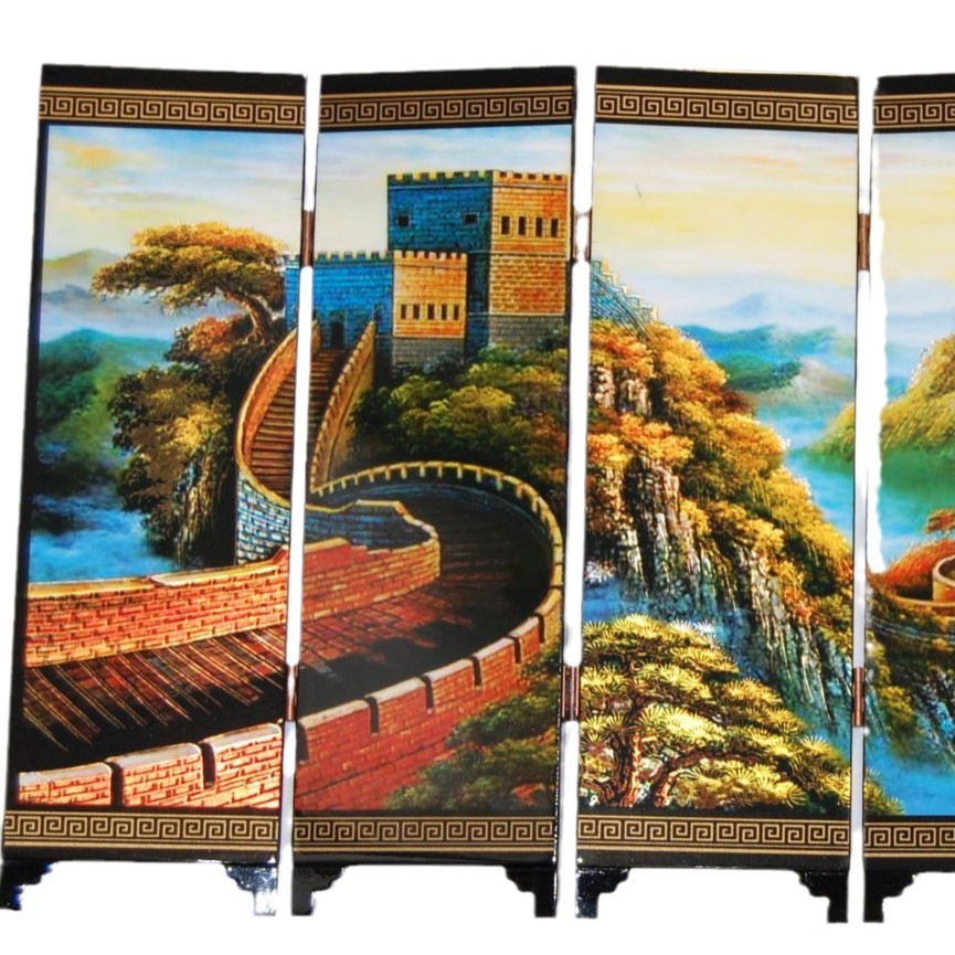 Factory direct [medium screen] lacquer antique small screen Chinese traditional characteristics creative craft gifts