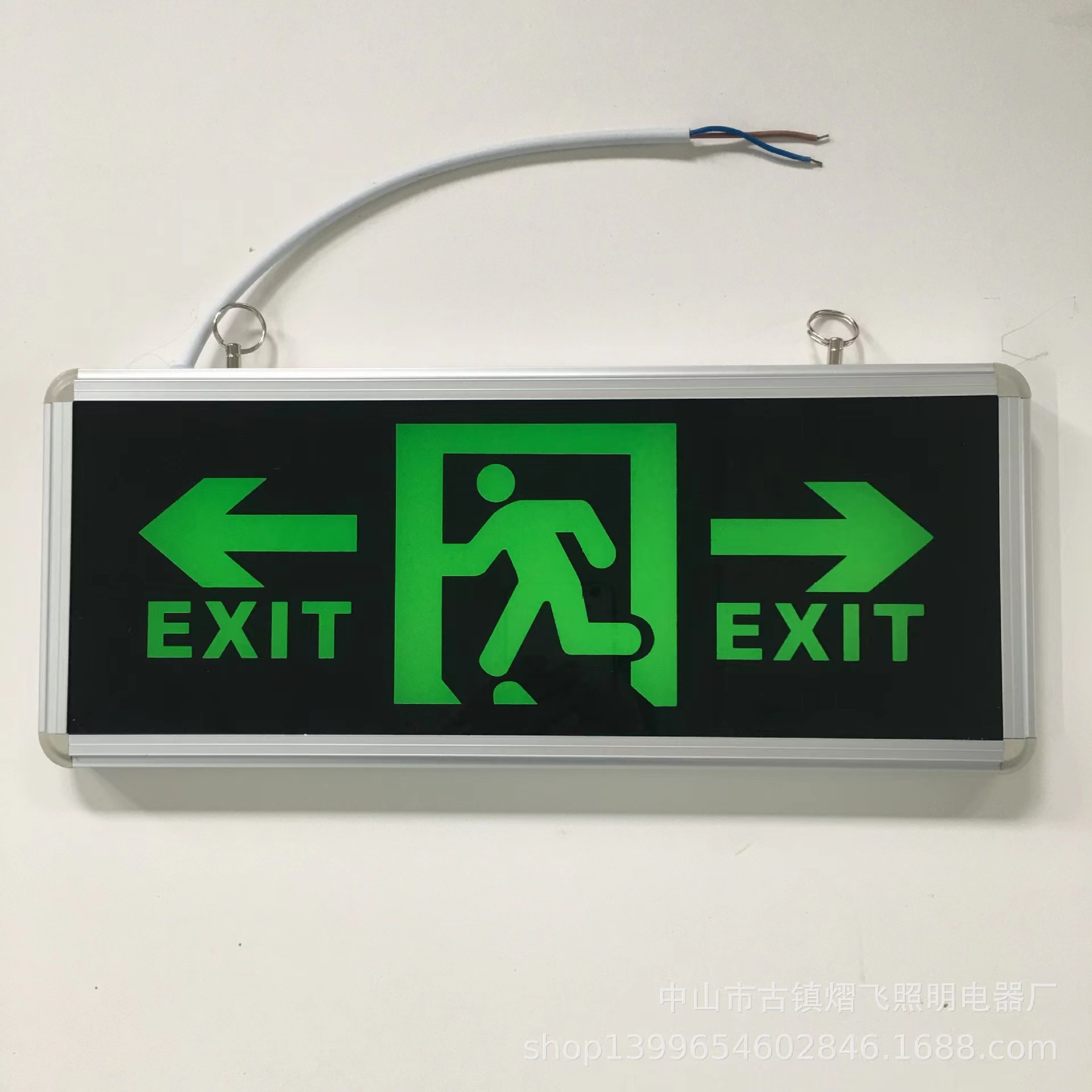 Factory Direct Sales Foreign Trade Export Export Four-Sided Aluminum Sign Light Evacuation Indicator Light Export Indicator Light