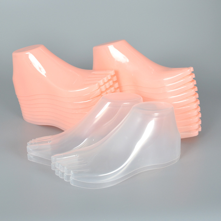Clothing Props shop Women's hollow foot mold adult pink transparent display foot mold sandals shoe mold shoes shop shoes