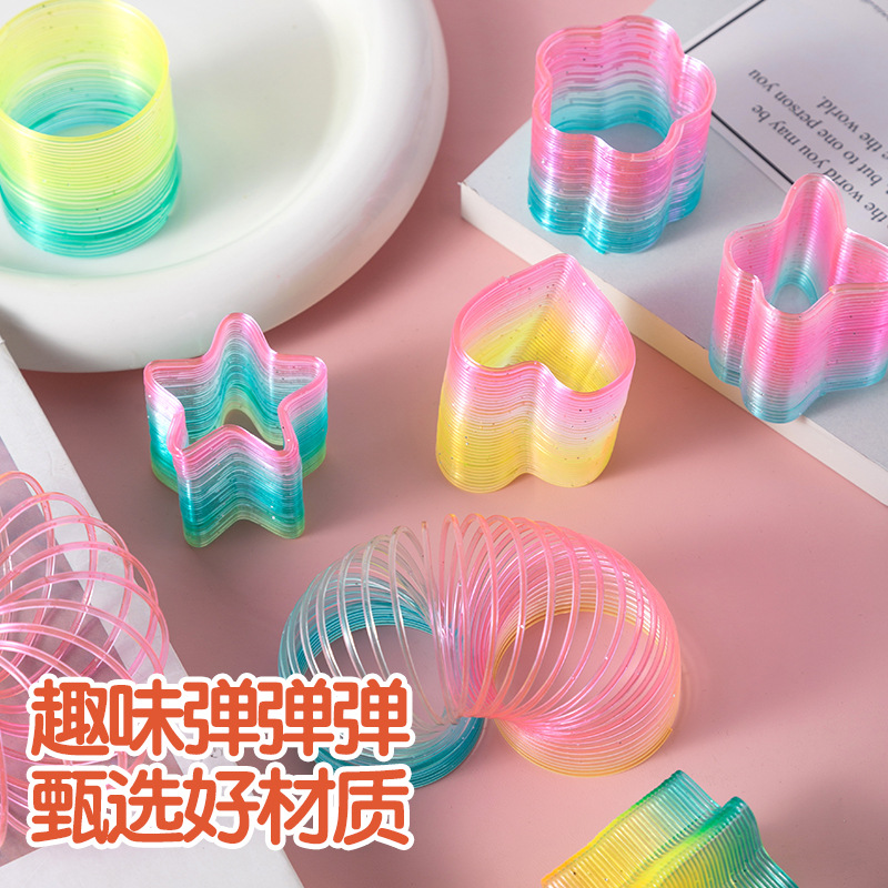 Сердцеобразный Магический Радужный Круг Пластиковый Весенний Круг Радужный Многоуровневый Музыкальный Классический Образовательный Детская Игрушка Уличная Оптовая Продажа