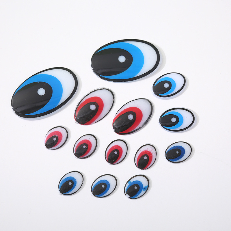 DIY making toy accessories black and white cartoon eyes ultra light clay rubber color mud plastic red eyes