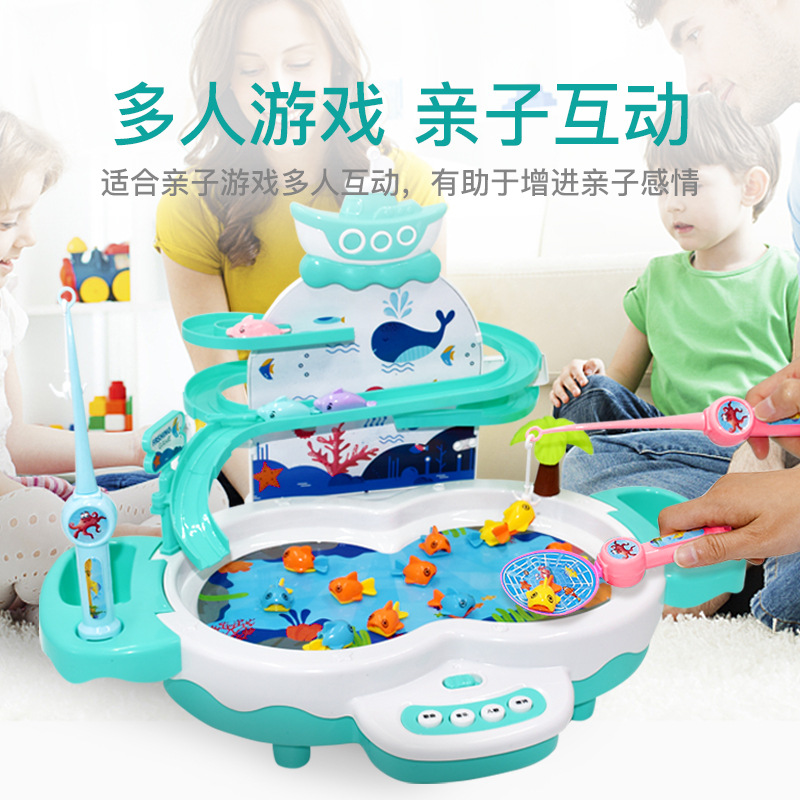 Fishing toy electric magnetic children's puzzle 2 a 3 year old 1 baby 4 two and a half years old boy early education intelligence girl