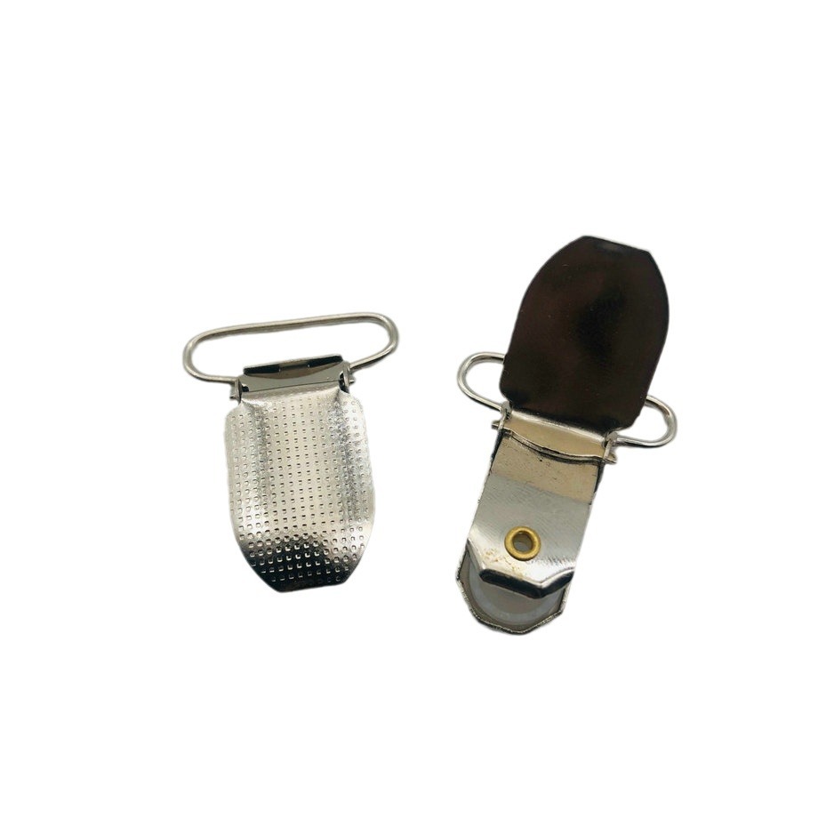 Manufacturer's Ready Stock 25mm Pitted Strap Clip, Pitted Round Rubber Duckbill Clip, Suspender Pants Duckbill Clip, Metal Clip